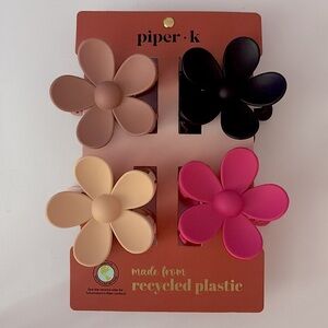 Piper K Floral Hair Clips